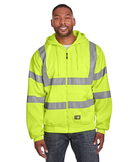 Berne Apparel - Men's Berne Hi-Vis Class 3 Lined Hooded Sweatshirt - HVF021