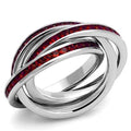 Rhodium Brass Ring with Synthetic Synthetic Glass in Siam