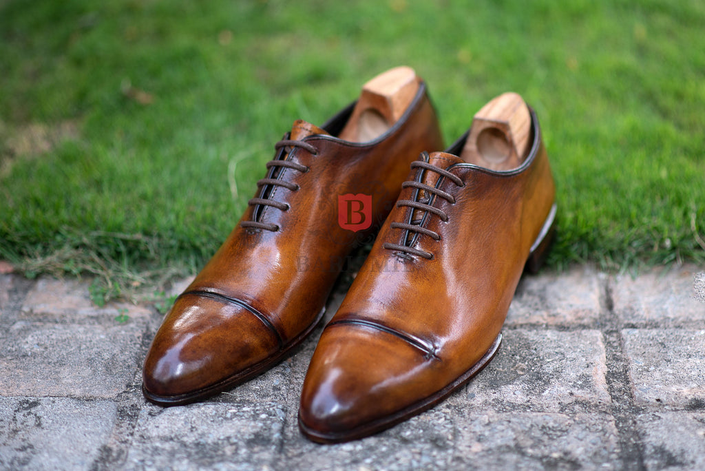 CEO II- Cognac Whole-cut Oxfords