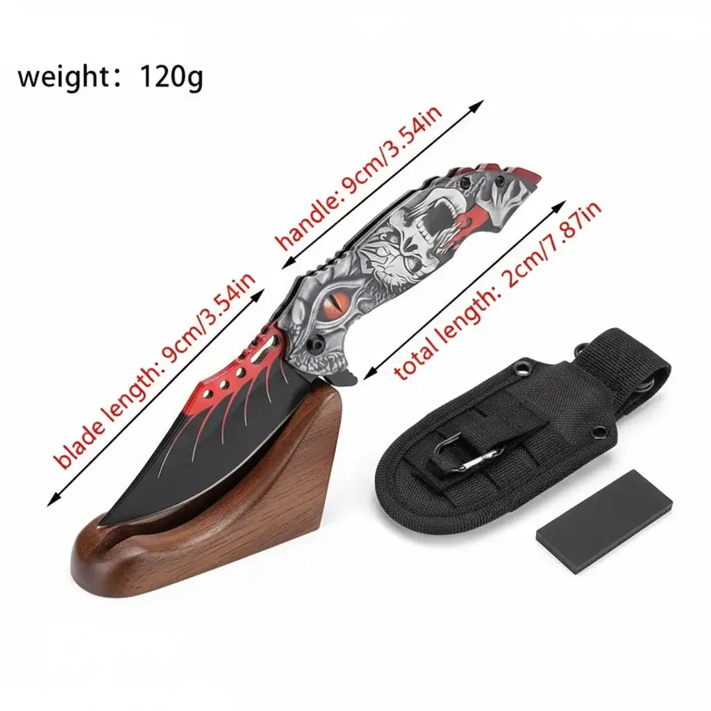 Portable Folding Knife For Camping, Hunting, Fishing, Hiking. With Broken Glass Function