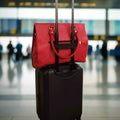 The Signature 17" Leather Laptop Bag, Ruby
