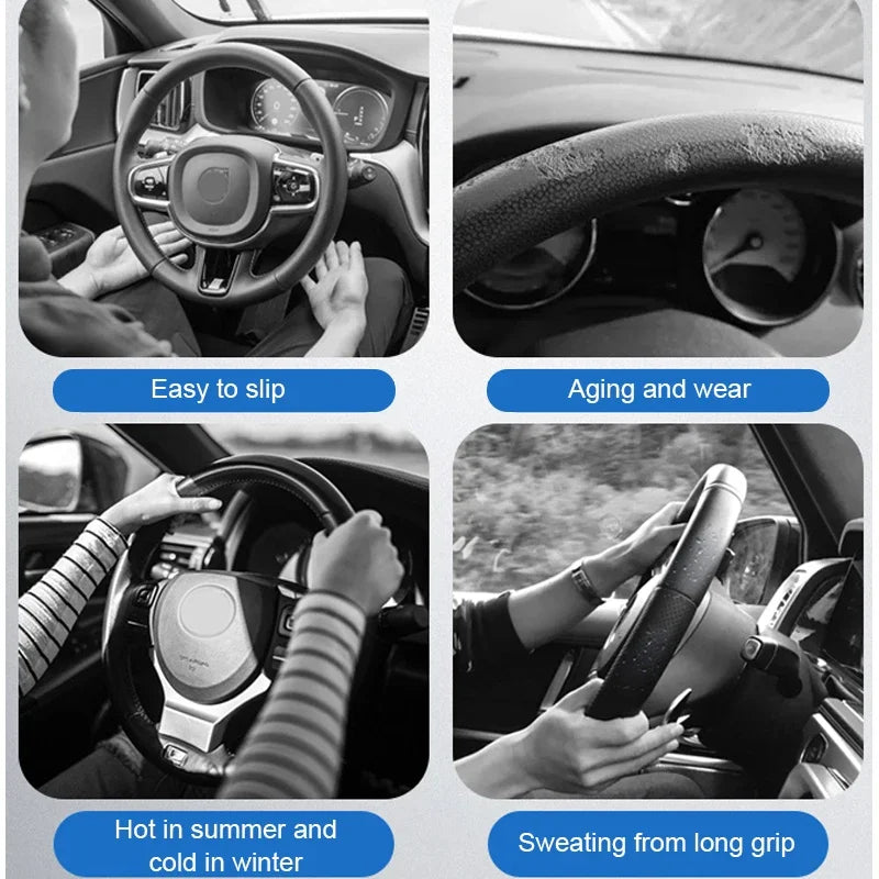Car AntiSlip Carbon Fiber Leather Steering Wheel Cover For Audi A3 A4 A5 A6 A7 A8 Q1 Q2 Q3 Q5 Q7 Q8 S3 S4 S5 S6 RS3 RS4 RS5 TT