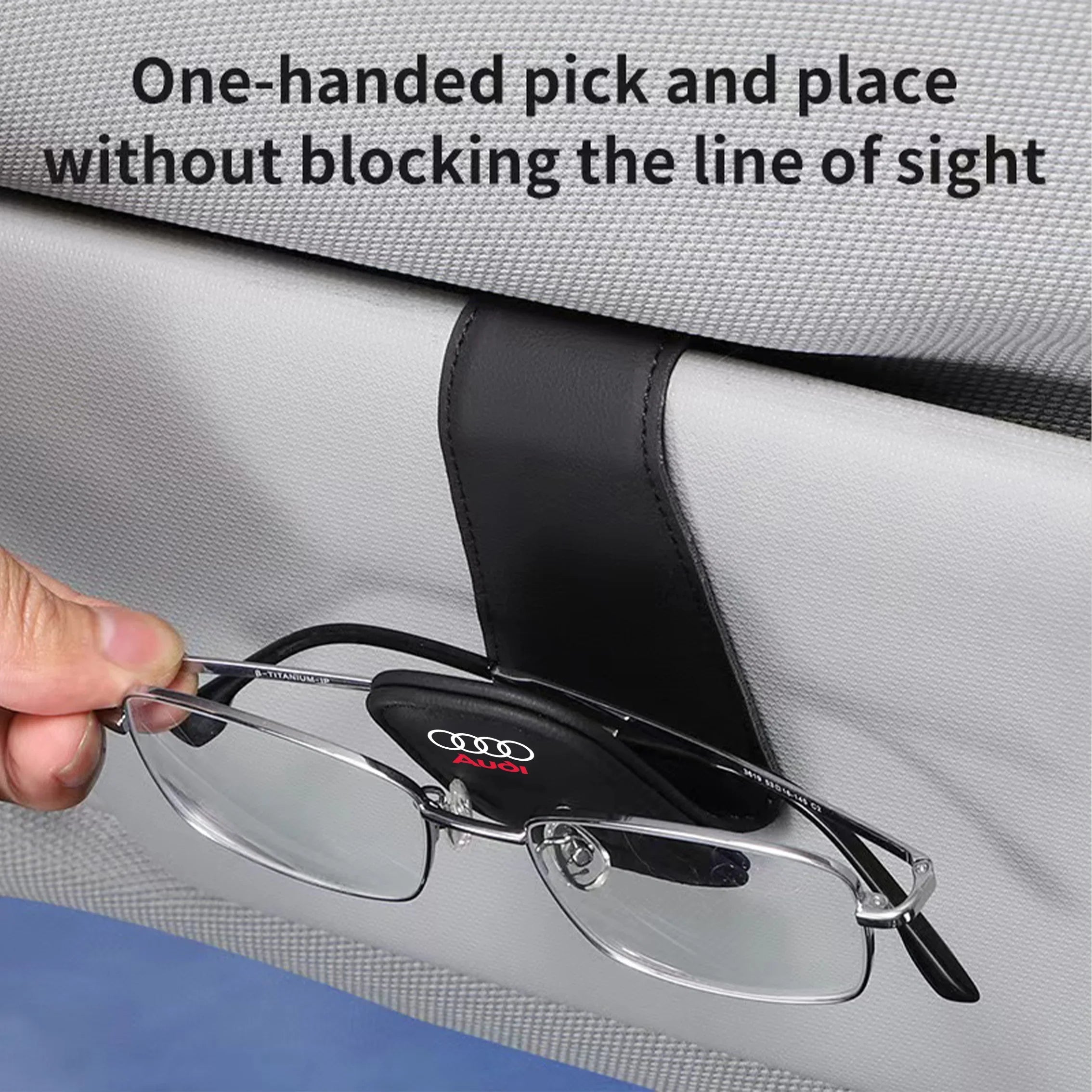 Car Interior Glasses Clip Sunshade Storage Brace Auto Accessories For Audi S Line S1 S3 S4 S5 S6 S7 S3 S4 RS3 RS4 RS5 RS6 Q5 Q7