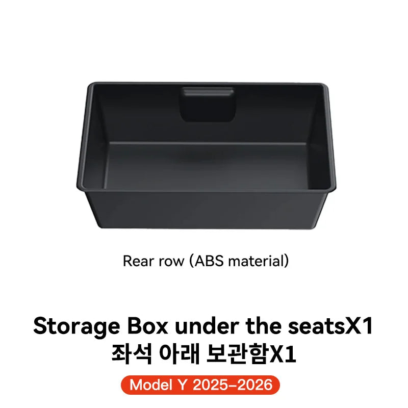 YZ For Tesla Model Y Juniper 2026 Underseat Storage Box Seats Drawer TPE Hidden Storage Tray Push Pull Car Organizer Accessories