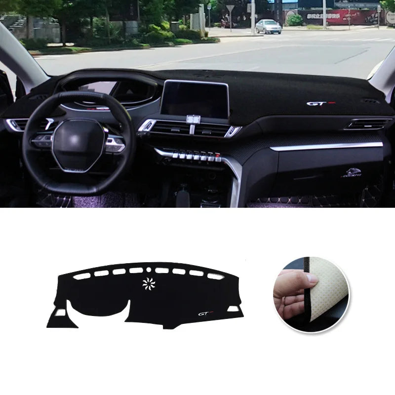 Car Accessories For Peugeot 3008 5008 GT Hybrid 2016-2021 2022 2023 Car Dashboard Sun Shade Pad Cover Nonslip Mat Auto Trim Part
