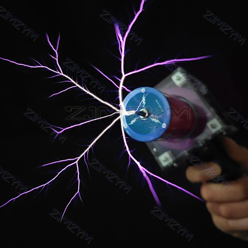 Third Generation Plus 80W 6A Tesla-Coil Gun Portable Handheld Tesla-Coil High Voltage Generator Artificial Lightning Tesla-Coil