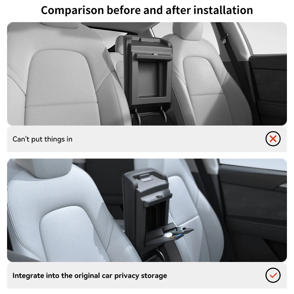 Magnetic Center Console Hidden Storage Box For Tesla Model 3 Y Armrest Hidden Organizer For Tesla 2021-2023 Hidden Storage Box