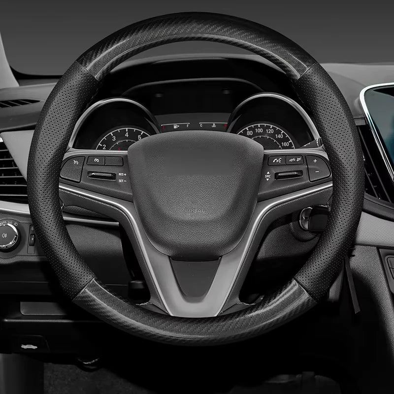 Car Steering Wheel Cover Leather Carbon Fiber For Audi S Line S3 S4 S5 S6 RS3 RS4 RS5 RS6 RS7 TT A3 A4 A5 A6 A7 A8 Q3 Q5 Q7 Q8