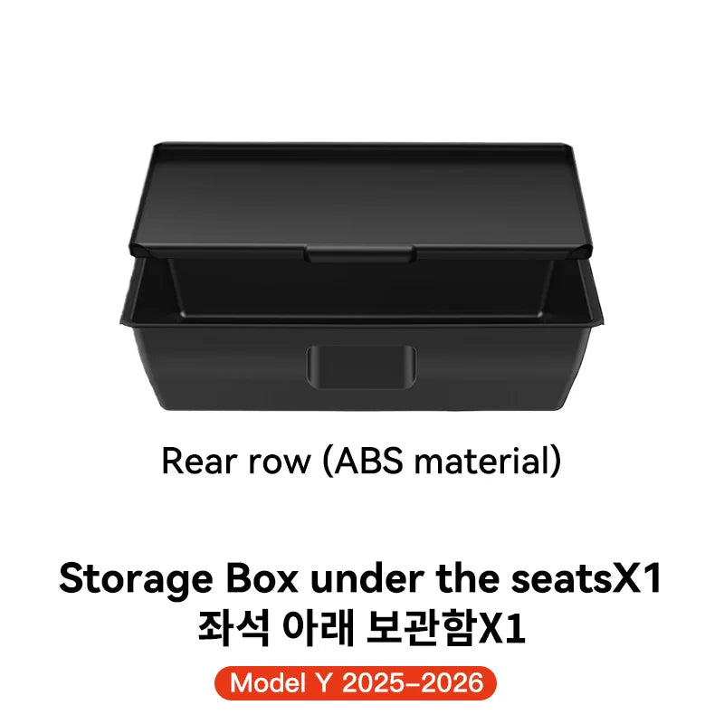 YZ For Tesla Model Y Juniper 2026 Underseat Storage Box Seats Drawer TPE Hidden Storage Tray Push Pull Car Organizer Accessories