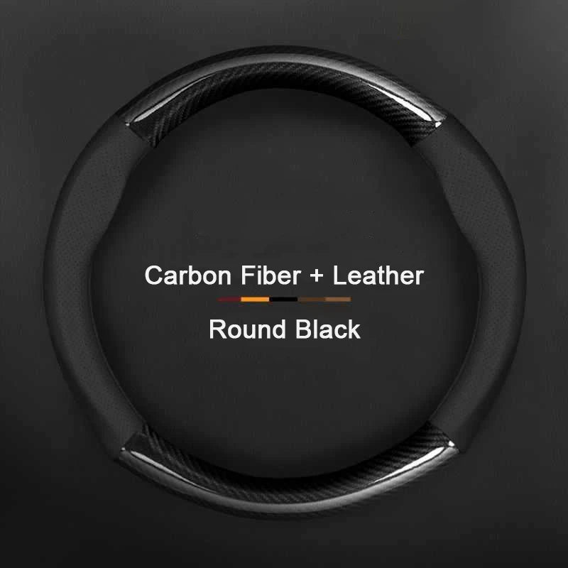 Car Steering Wheel Cover Leather Carbon Fiber For Audi S Line S3 S4 S5 S6 RS3 RS4 RS5 RS6 RS7 TT A3 A4 A5 A6 A7 A8 Q3 Q5 Q7 Q8