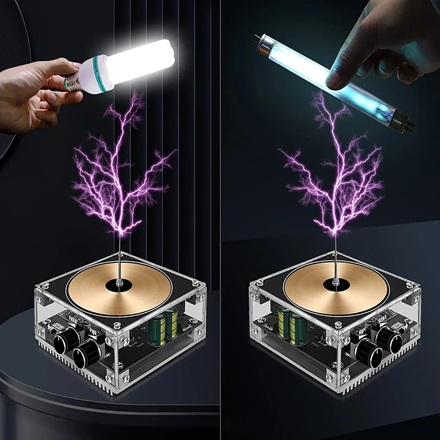 Multi-Function Tesla Music Tesla Coil Speaker, Wireless Transmission Lighting, Science and Education Experimental Products
