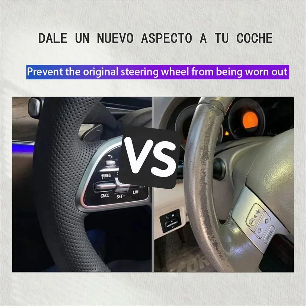 DIY Car Steering Wheel Cover Carbon Fiber Leather For Mazda 3 Axela Mazda 6 Atenza Mazda 2 CX-3 CX3 CX-5 CX5 Scion Car Interior