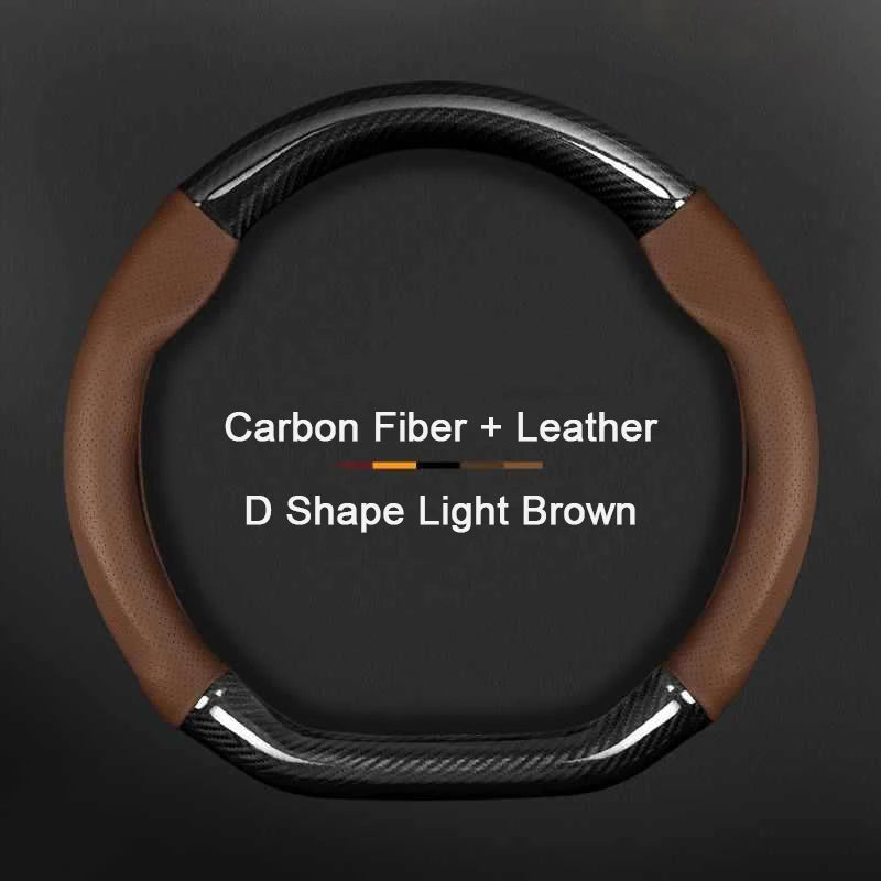 Car Steering Wheel Cover Leather Carbon Fiber For Audi S Line S3 S4 S5 S6 RS3 RS4 RS5 RS6 RS7 TT A3 A4 A5 A6 A7 A8 Q3 Q5 Q7 Q8