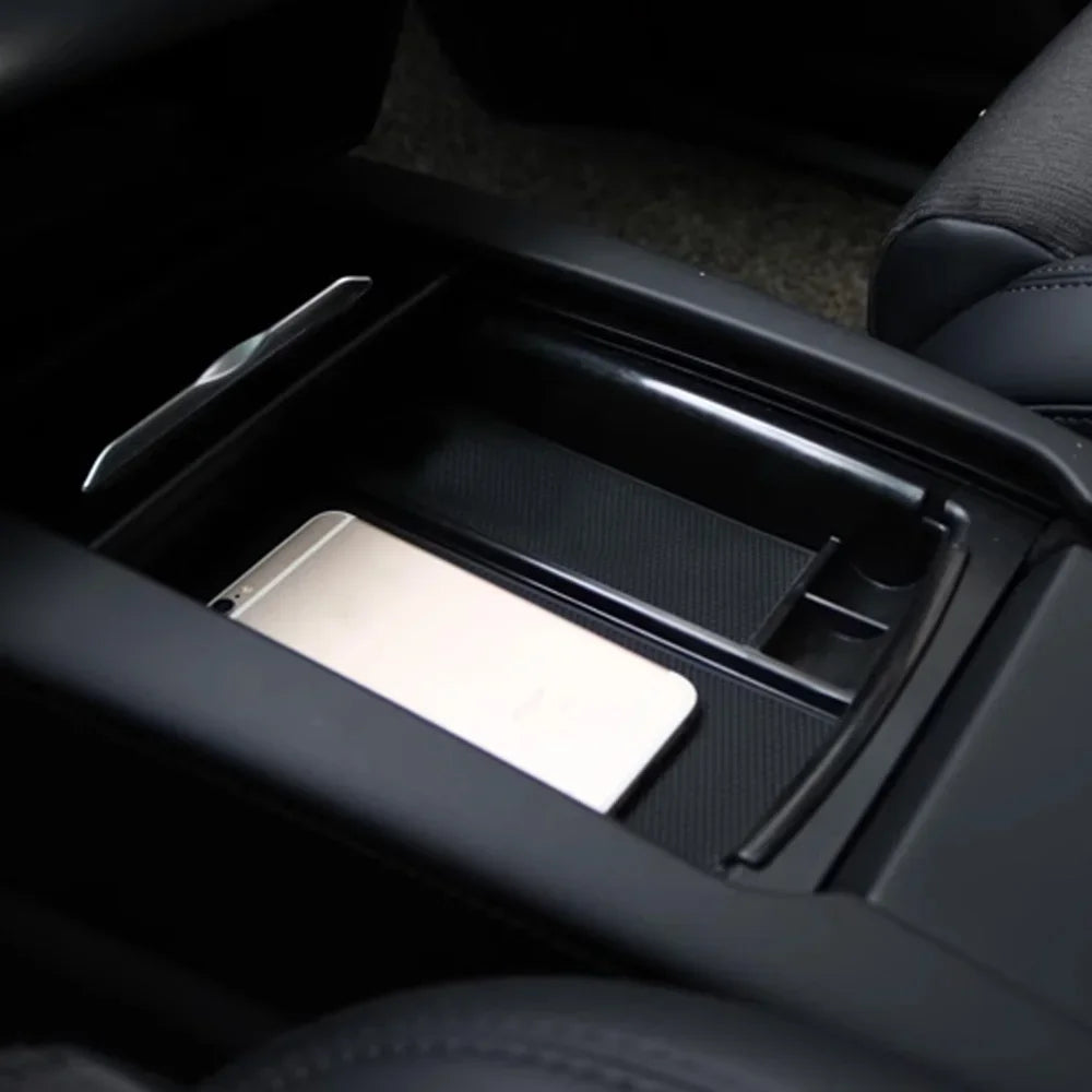 Car Console Armrest Storage Box with Mats for Tesla Model X 2016 -2020 for Tesla Model S 2016 -2020 Modification