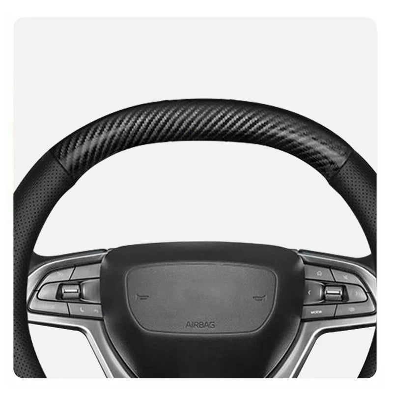 Car Steering Wheel Cover Leather Carbon Fiber For Audi S Line S3 S4 S5 S6 RS3 RS4 RS5 RS6 RS7 TT A3 A4 A5 A6 A7 A8 Q3 Q5 Q7 Q8