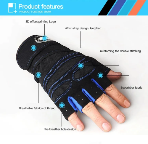 His/Hers Gym Gloves with Wrist Support