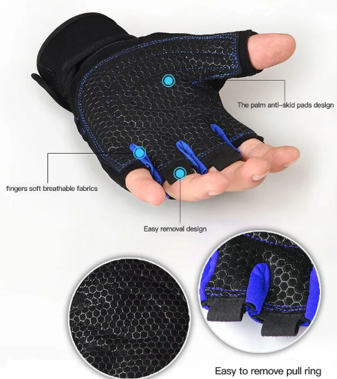 His/Hers Gym Gloves with Wrist Support