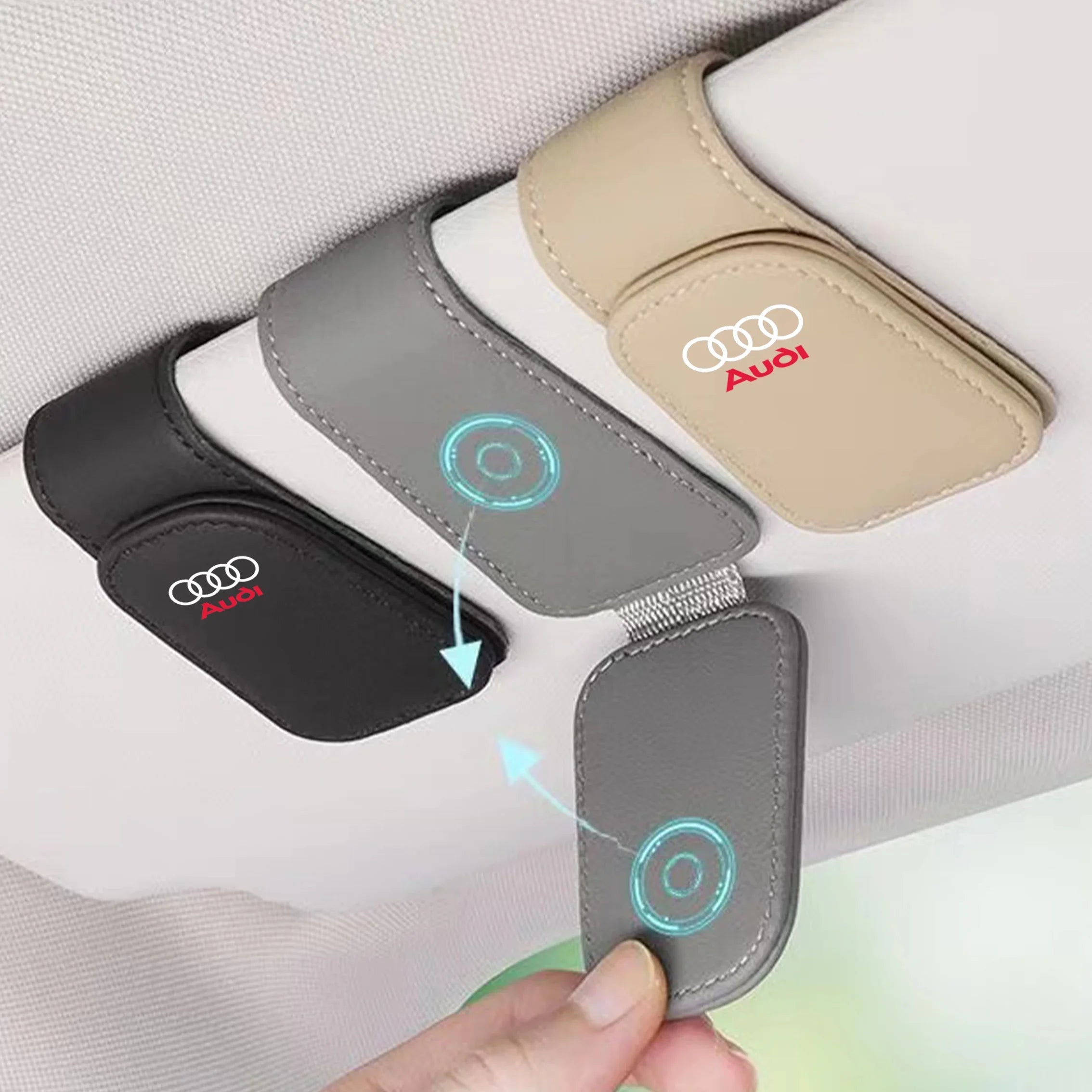 Car Interior Glasses Clip Sunshade Storage Brace Auto Accessories For Audi S Line S1 S3 S4 S5 S6 S7 S3 S4 RS3 RS4 RS5 RS6 Q5 Q7