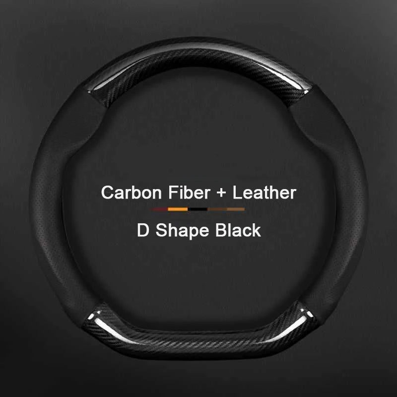 Car Steering Wheel Cover Leather Carbon Fiber For Audi S Line S3 S4 S5 S6 RS3 RS4 RS5 RS6 RS7 TT A3 A4 A5 A6 A7 A8 Q3 Q5 Q7 Q8
