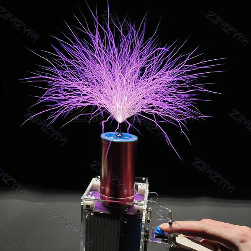 Third Generation Plus 80W 6A Tesla-Coil Gun Portable Handheld Tesla-Coil High Voltage Generator Artificial Lightning Tesla-Coil
