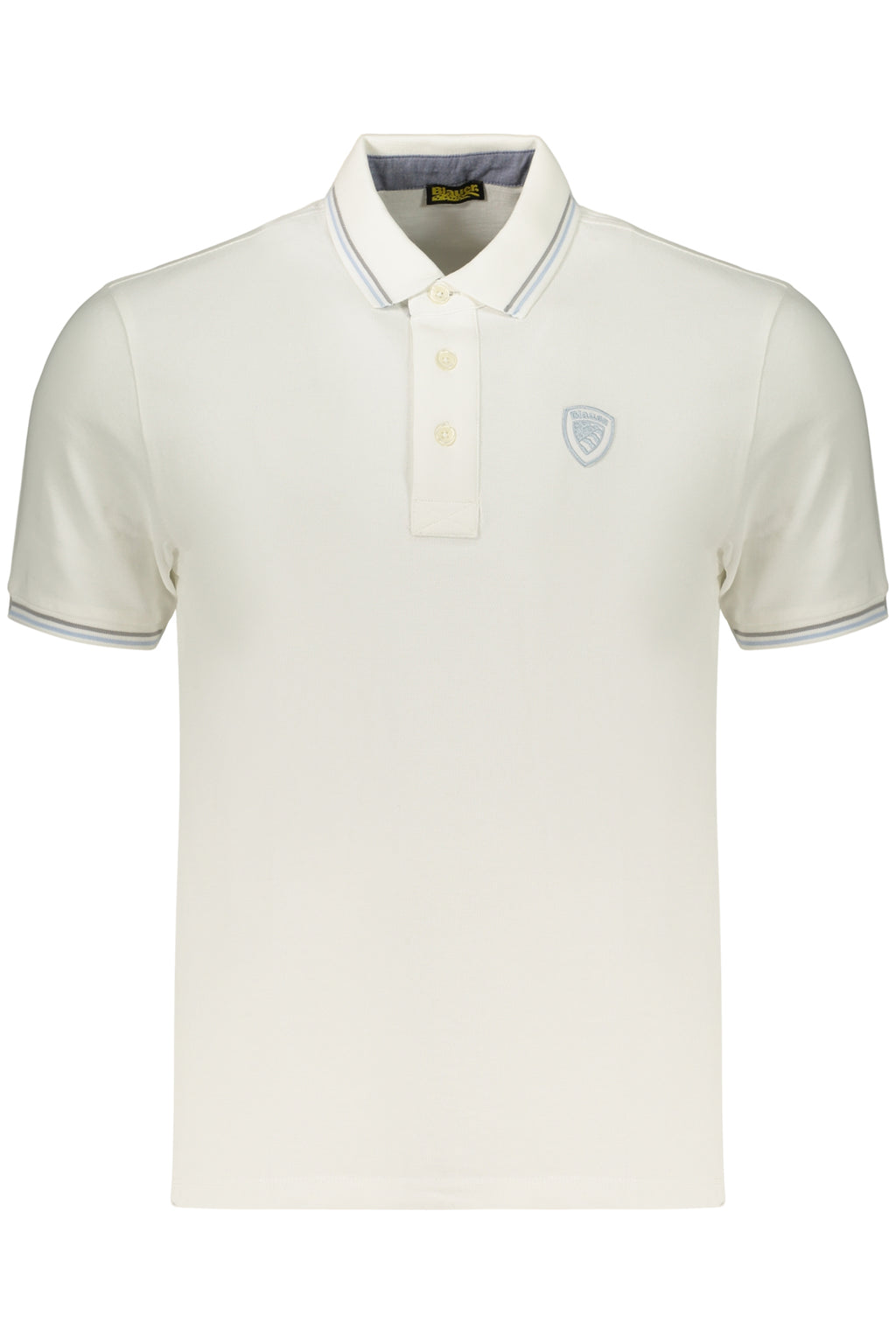 BLAUER APPAREL MEN'S SHORT-SLEEVE POLO SHIRT WHITE