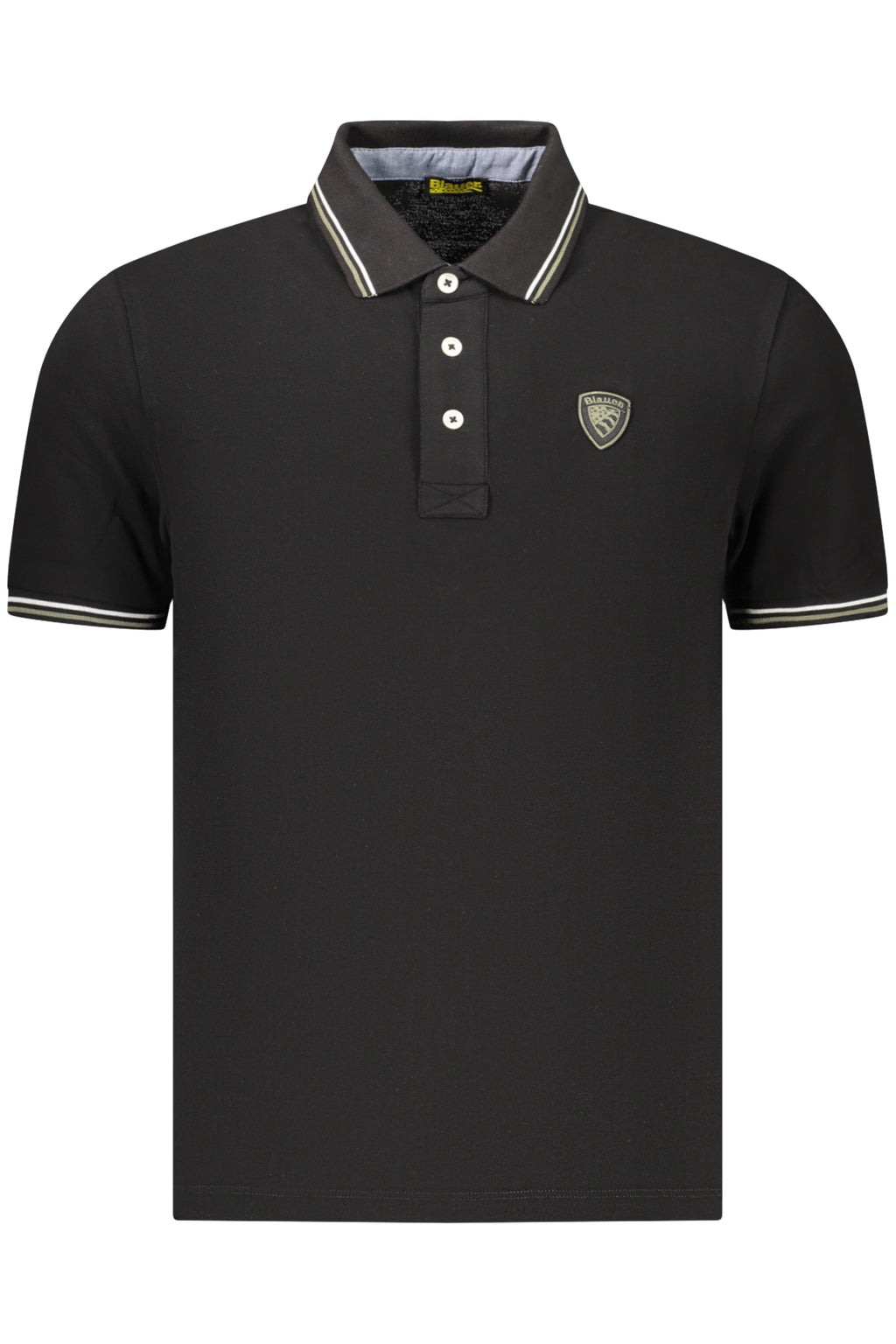 BLAUER APPAREL MEN'S SHORT-SLEEVE POLO SHIRT, BLACK