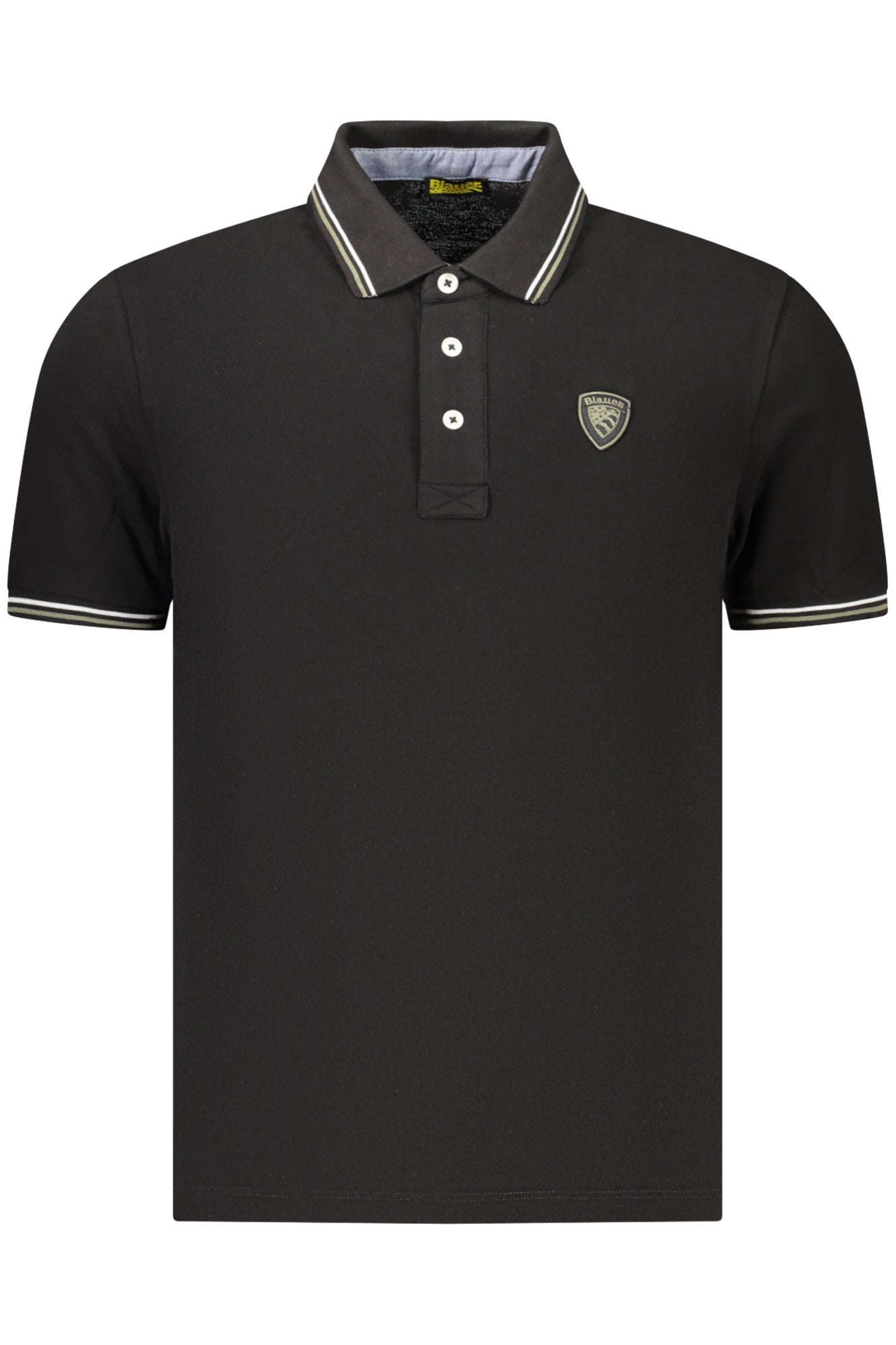 BLAUER APPAREL MEN'S SHORT-SLEEVE POLO SHIRT, BLACK