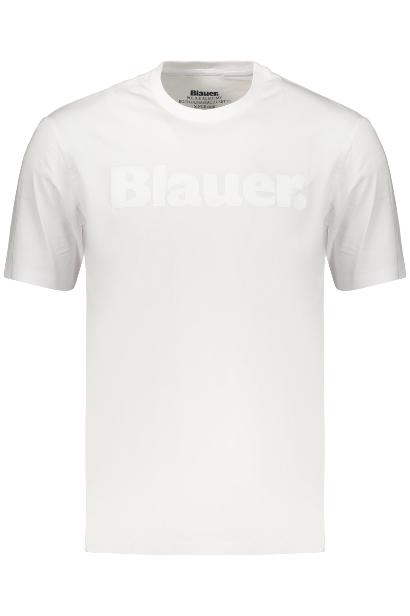 BLAUER APPAREL MEN'S SHORT-SLEEVE T-SHIRT WHITE