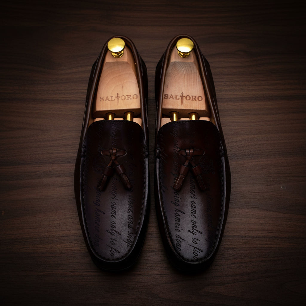 Lucca II - Brown Leather Tassel Loafers